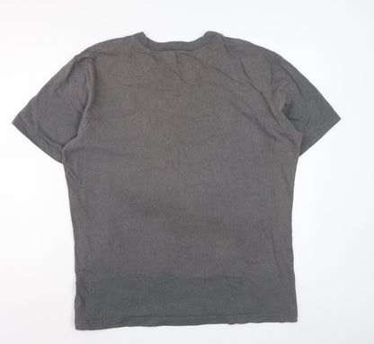 Uniqlo Men's Grey Cotton Crew Neck Short Sleeve T-Shirt Size L