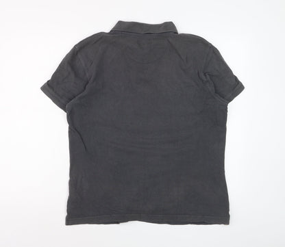 Barbour Men's Grey Cotton Classic Short Sleeve Polo Shirt L