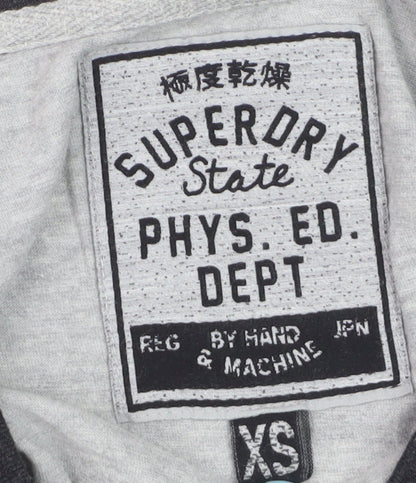 Superdry Womens Grey XS Slim Fit Graphic Cotton T-Shirt