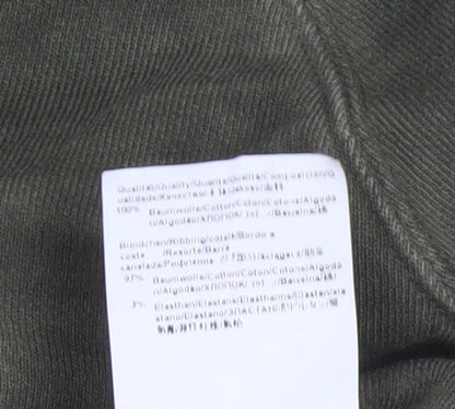 Hugo Boss Men's Green Pullover Sweatshirt S Crew Neck Logo Cotton