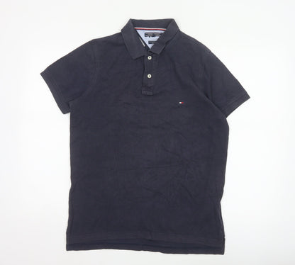 Tommy Hilfiger Men's Navy Blue Slim Fit Polo Shirt M