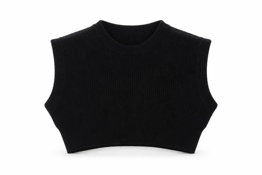 Zara Women Black Sleeveless Knit Vest Jumper Size S