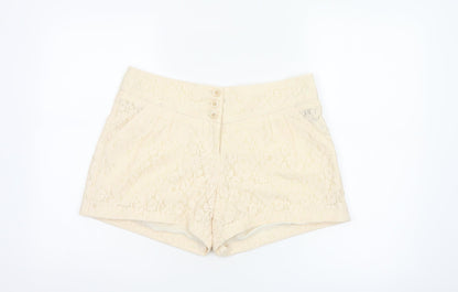 Warehouse Women’s Ivory Lace Chino Shorts Size 12