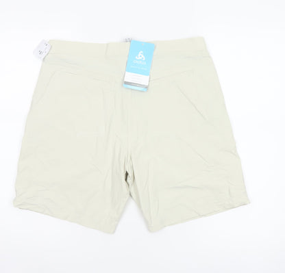 Odlo Women's Beige Chino Softshell Shorts UK 12 - Lightweight Stretch