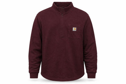 Carhartt Men's Red XL Relaxed Fit 1/4 Zip Sweatshirt