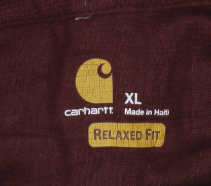 Carhartt Men's Red XL Relaxed Fit 1/4 Zip Sweatshirt