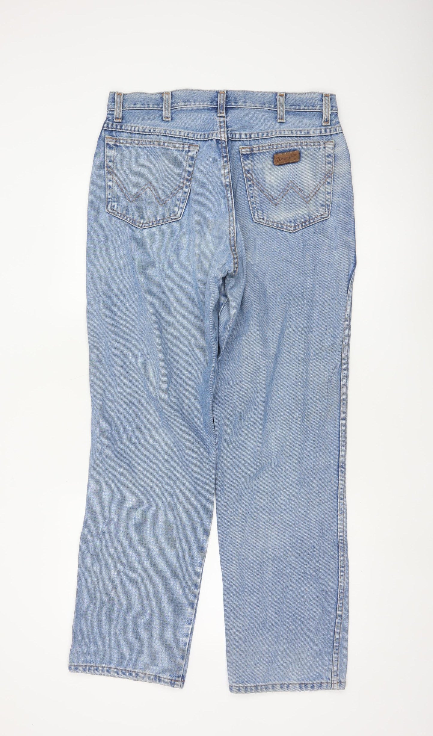 Wrangler Men's Blue 34W 32L Straight Leg Denim Jeans