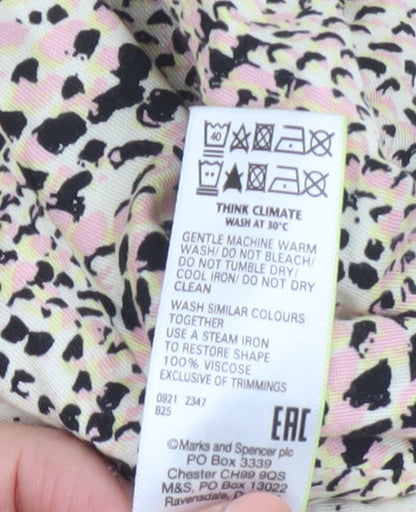 Marks and Spencer Women’s Multicoloured Animal Print Midi Shirt Dress Size 10