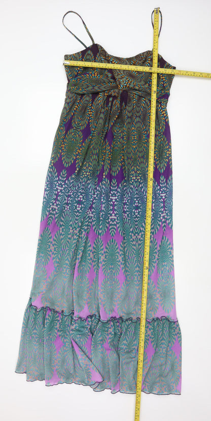 Wallis Women's Multicoloured Size 12 Maxi Dress Sleeveless Bohemian Long