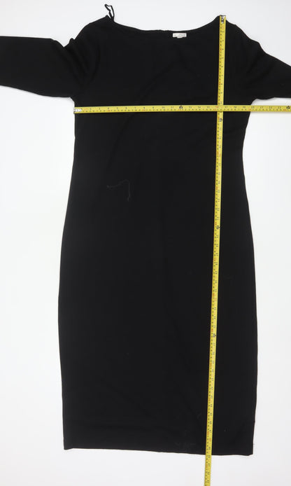 Gap Women’s Black XL Bodycon Knit Knee Length Dress