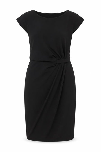 Marks & Spencer Women Black Sheath Belted Dress Size 14