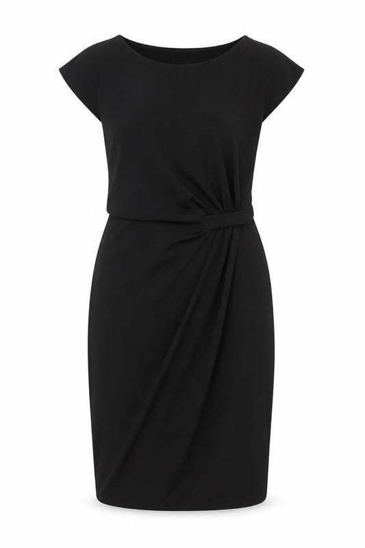 Marks & Spencer Women Black Sheath Belted Dress Size 14