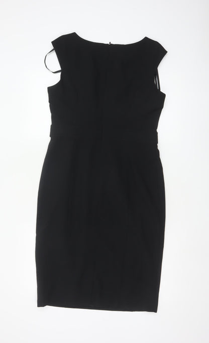 BHS Women’s Black Sleeveless Sheath Work Dress Size 12