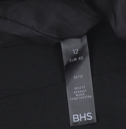 BHS Women’s Black Sleeveless Sheath Work Dress Size 12