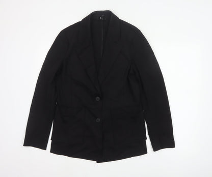 United Colors of Benetton Women Black UK 12 Classic Blazer Jacket