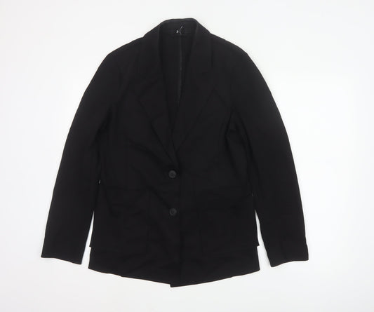 United Colors of Benetton Women Black UK 12 Classic Blazer Jacket