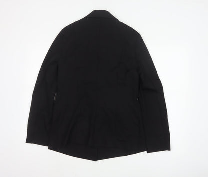 United Colors of Benetton Women Black UK 12 Classic Blazer Jacket