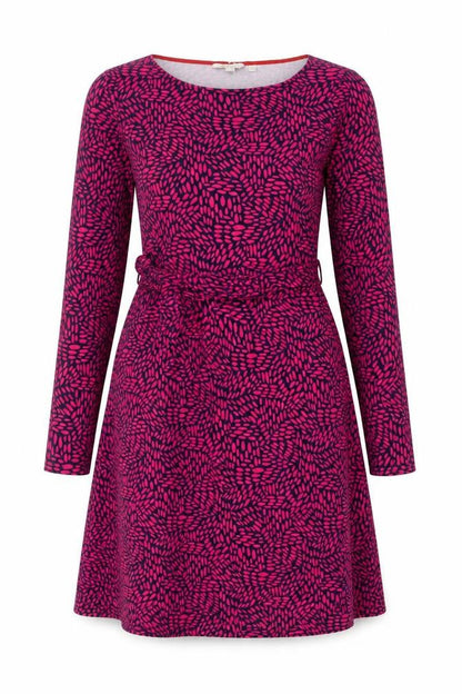 Boden Women’s Pink Geometric Jersey A-Line Dress UK 12R