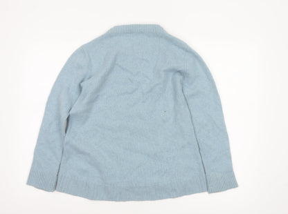 Seasalt Cornwall Women's Blue Wool Crew Neck Jumper Size 8