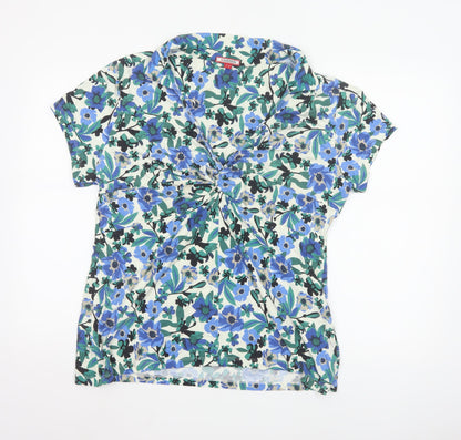 Joe Browns Womens Multicoloured Floral Wrap Blouse Size 18