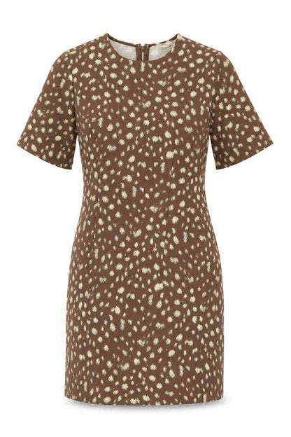 Marks & Spencer Women's Brown Animal Print Shift Dress Size 10