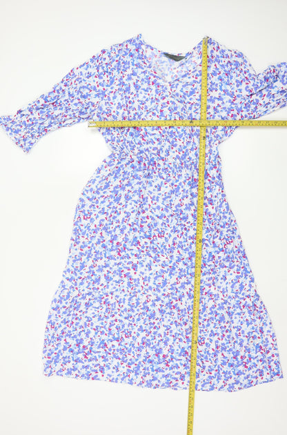 Ruth Langsford Women’s Multicoloured Floral Midi A-Line Dress UK 12P