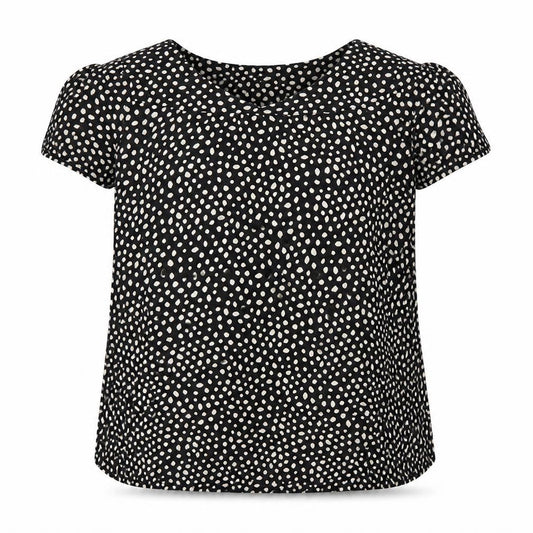 Fat Face Womens Black Polka Dot Viscose Tunic Blouse Size 10