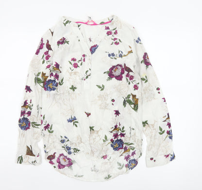 Joules Women’s Multicoloured Floral Viscose Tunic Blouse UK 8