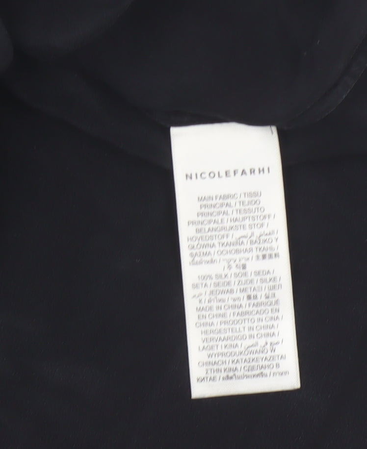 Nicole Farhi Women's Black Silk Camisole Tank Top Size 10