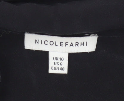 Nicole Farhi Women's Black Silk Camisole Tank Top Size 10