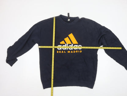 Adidas Real Madrid Men's Blue Logo Pullover Sweatshirt M