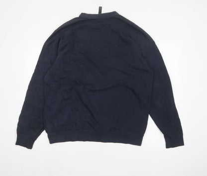 Adidas Real Madrid Men's Blue Logo Pullover Sweatshirt M