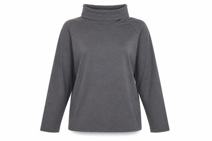 Cotton Traders Women’s Grey Roll Neck Long Sleeve T-Shirt Size 18