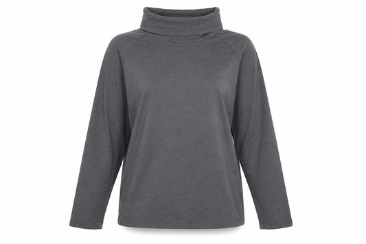Cotton Traders Women’s Grey Roll Neck Long Sleeve T-Shirt Size 18