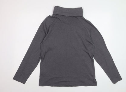 Cotton Traders Women’s Grey Roll Neck Long Sleeve T-Shirt Size 18