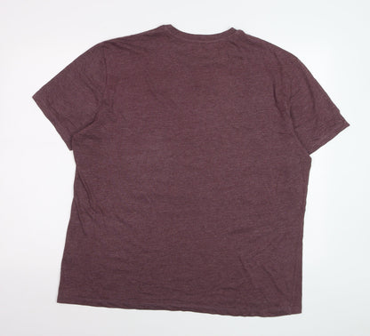 Volkswagen Men’s Maroon XL Graphic T-Shirt Camper Van Beach Scene