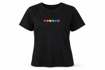 Diesel Women's Black XL Cotton Embroidered Logo T-Shirt