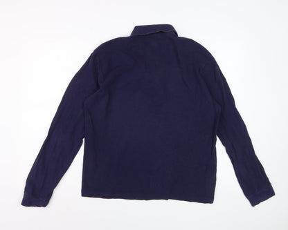 Lacoste Men Blue Long Sleeve Classic Fit Cotton Polo Shirt L