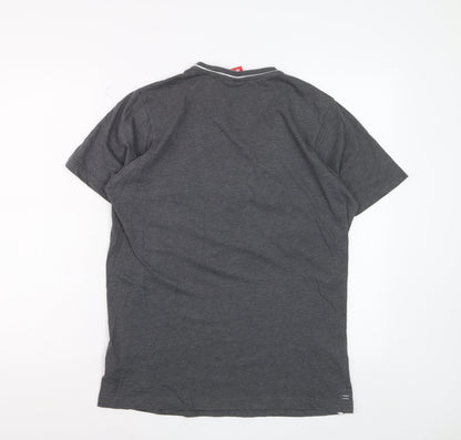 Slazenger Men's Grey V-Neck Short Sleeve T-Shirt Size S