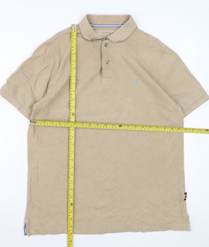 Joules Men's Beige Woody Polo Shirt Classic Fit Size L
