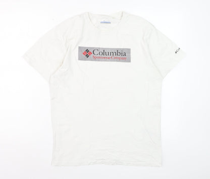 Columbia Sportswear Men's White Cotton Graphic T-Shirt Size S