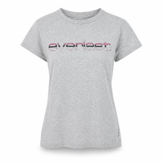 Everlast Womens Grey Short Sleeve Cotton T-Shirt Size 14
