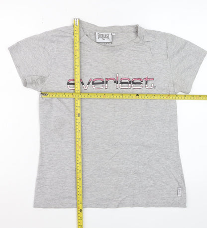 Everlast Womens Grey Short Sleeve Cotton T-Shirt Size 14