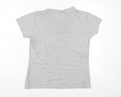 Everlast Womens Grey Short Sleeve Cotton T-Shirt Size 14