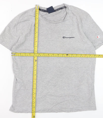 Champion Womens Grey XS Basic Crew Neck T-Shirt