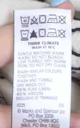 Marks and Spencer Women Beige Floral A-Line Sleeveless Dress Size 20