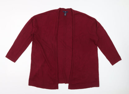 Gap Womens Red XL Open Front Long Sleeve Knit Cardigan