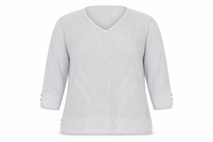 Marks & Spencer Women’s Grey V-Neck Knit Jumper Size 14