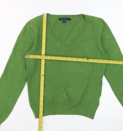 Boden Women Green V-Neck Long Sleeve Pullover Jumper Size 10