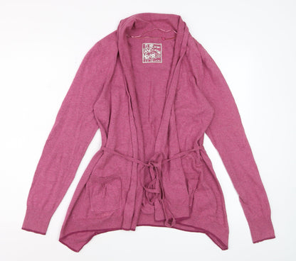 Fat Face Women’s Pink Cotton Belted Cardigan Size 12